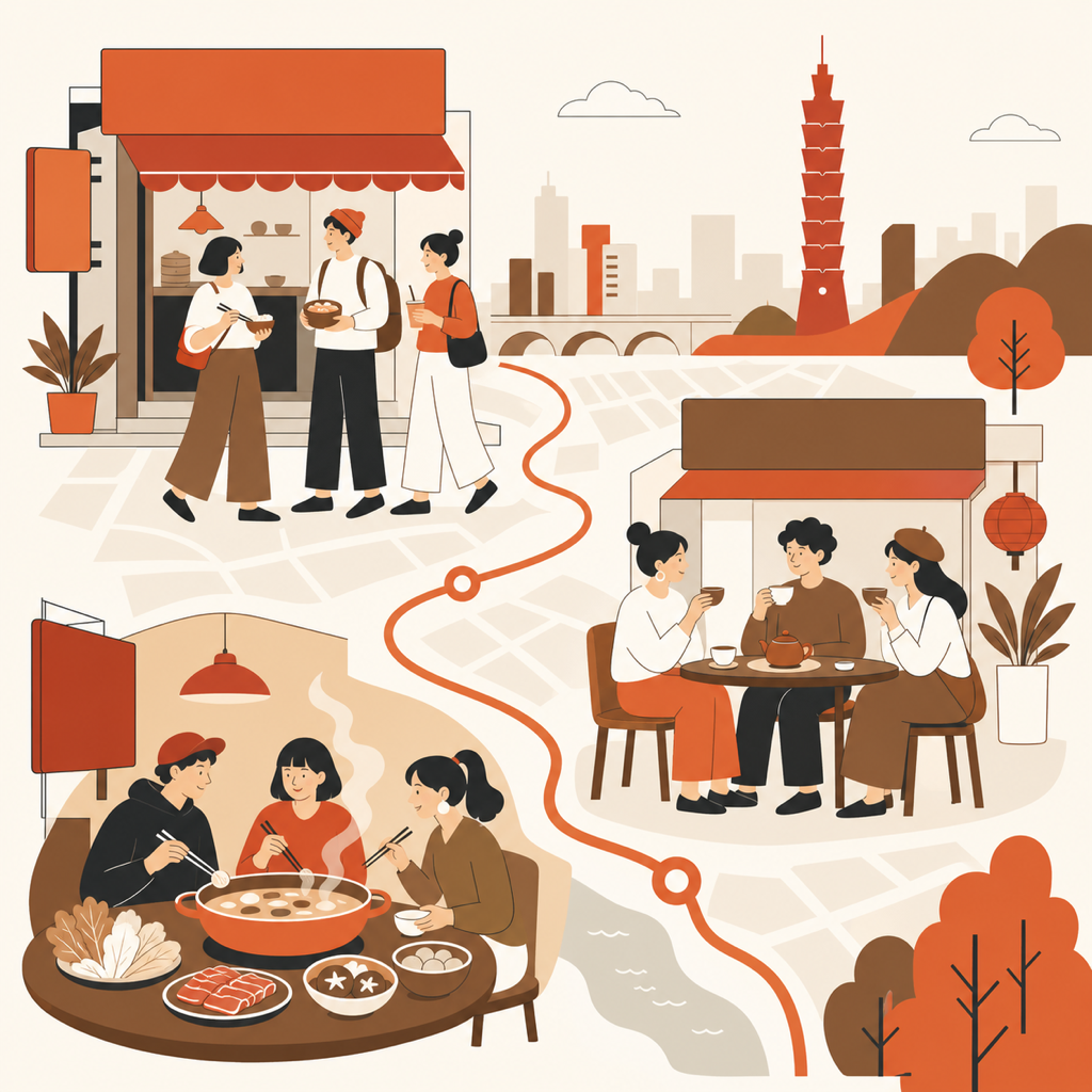 台北美食一日漂流：從午餐、下午茶到火鍋推薦的城市探店路線